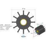 ⁦مكره فاخر (Premium Impeller) PN 06-02-031⁩ - الصورة ⁦2⁩